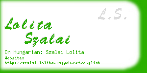 lolita szalai business card